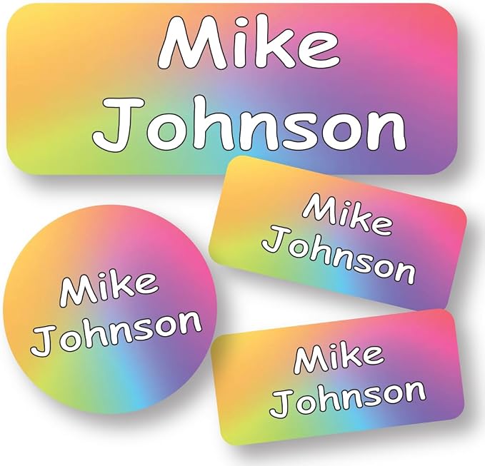 120-ct Personalized Waterproof Name Labels – 3-Line Custom Stick-On Tags by GILBIN