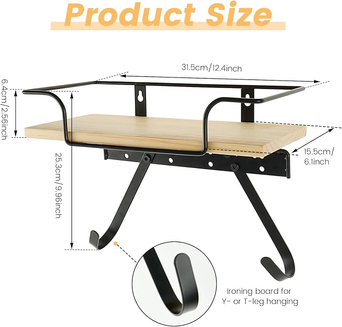 Iron Holder, Ironing Board Wall Hanger, Iron Board Hooks, Iron Holder Wall - Image 4