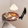 Lefedrasticity Wall Mounted Folding Round Table Small Folding Desk Walnut by Lefedrasticity