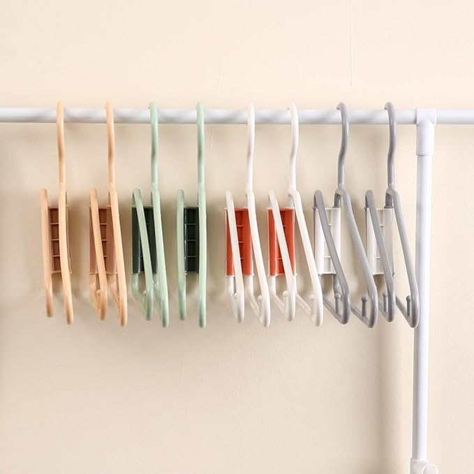 12pcs Folding Hangers, Foldable Clothes Hanger, Portable Plastic FoldableTravel - Image 7