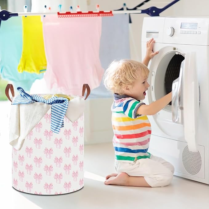 19.7" Laundry Basket, Dirty Clothes Hamper, Waterproof Storage Bin, Room Decor - Image 4