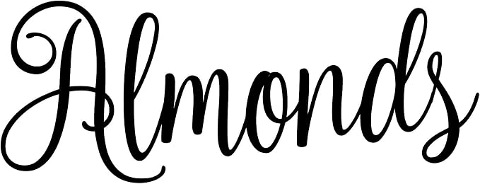 Almonds 5.5w x 2h Label | Kitchen Organization | Die Cut Vinyl Decal | Black by MinglewoodTrading