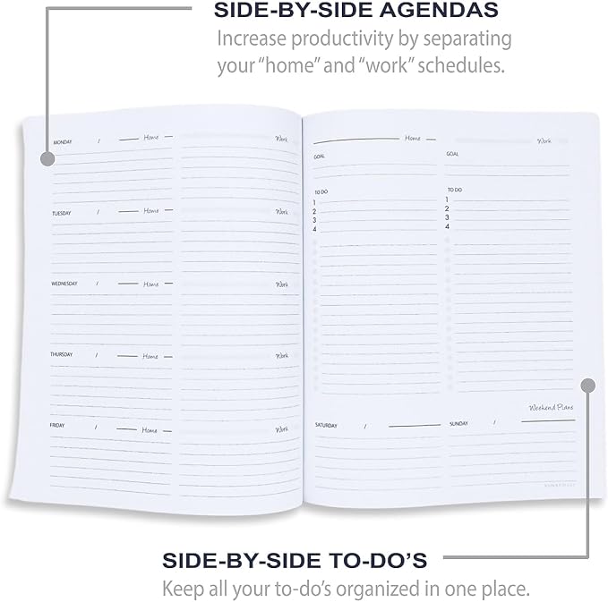Kahootie Co Home & Work Weekly Planner, 8.5-inch x 11-inch - Image 4