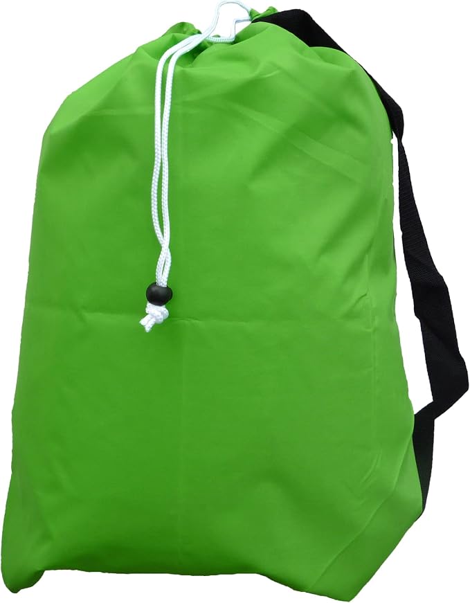 Small Laundry Bag with Drawstring, Carry Strap, Locking Closure, Color: Lime by Laundry+Bag+Store+Online