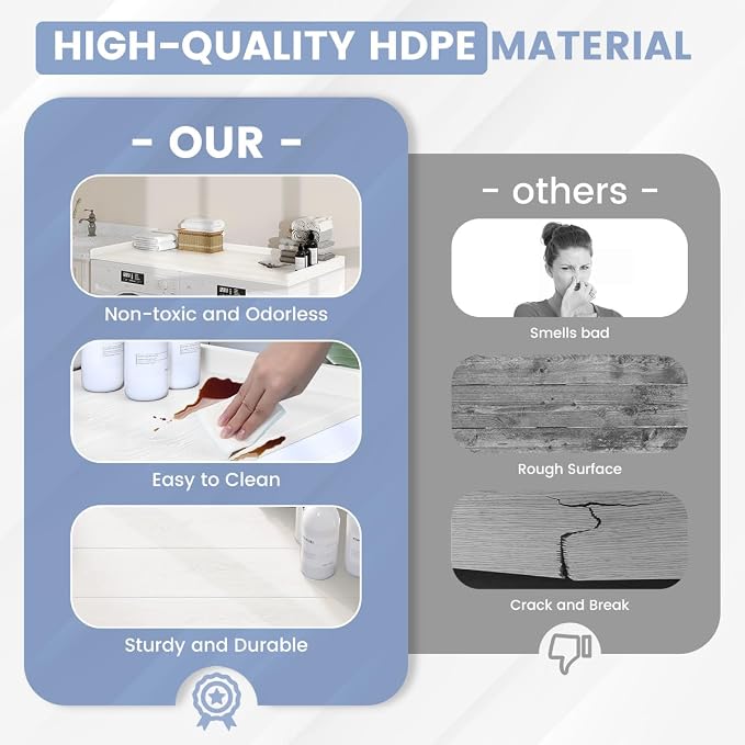 Sundale HDPE Washer Dryer Countertop, No-Installation Laundry Topper - Image 2