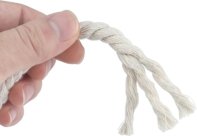 joycraft Macrame Cord, Off White Cotton Rope, 8mm x 21 Yard Natural White - Image 4
