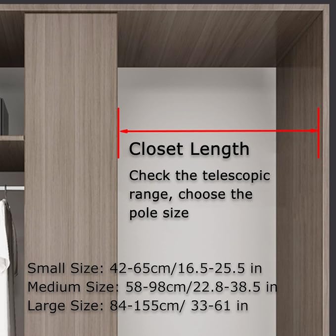 Silver Adjustable Closet Rod Extender, Laundry Pole - Image 5