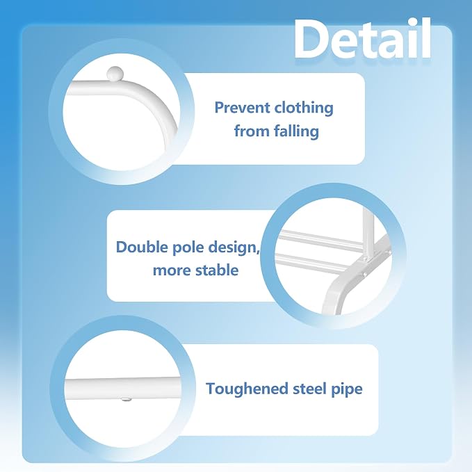 JIUYOTREE Metal Clothing Rack - Image 7