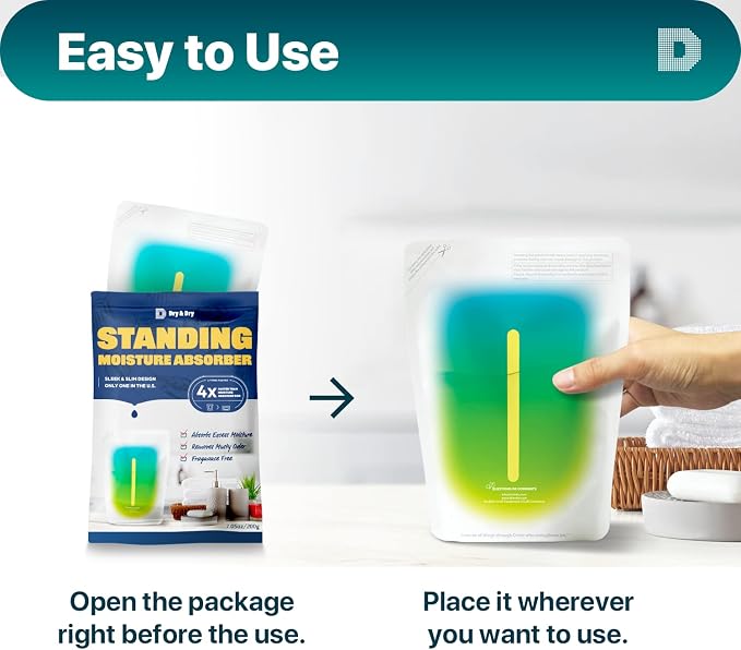 Dry & Dry [9 Packs Standing Moisture Absorbers to Control Excess Moisture - Image 6