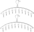 Clothes Drying Rack with 10 Clips, 2 Pack Laundry Drying Rack with Clothes-pegs by SeropyDirect