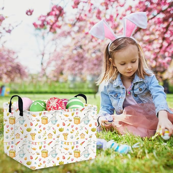 Rectangular Easter basket, Easter basket empty, Kids Storage Baskets - Image 2