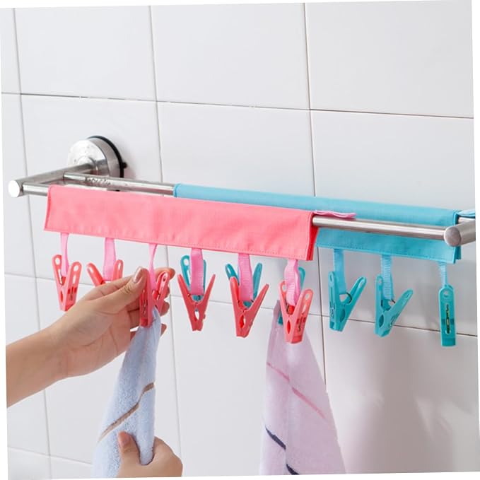 3pcs Folding Cloth Hanger Rack Clips Portable Travel Laundry Drying Organizer - Image 5