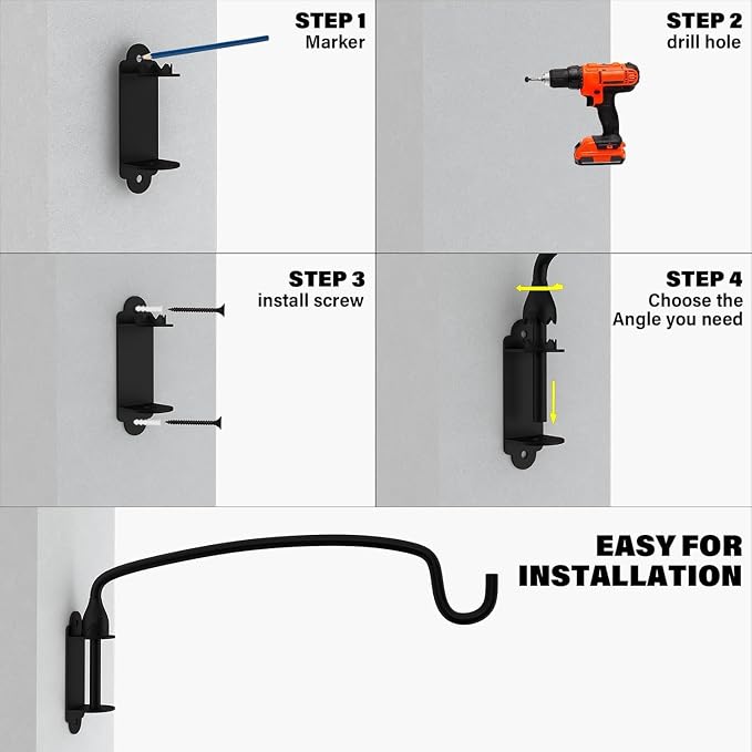 16 Pack Plant Hanger Bracket Wall Mounted Hooks - Image 4