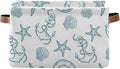 Coastal Anchor Nautical Theme Storage Basket Fabric Laundry Baskets Starfish by Wamika