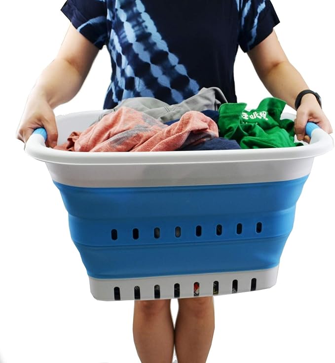 SAMMART 37L Collapsible Plastic Laundry Basket - Image 8
