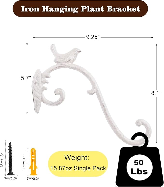 Z metnal Cast Iron Plant Hanger - Image 2