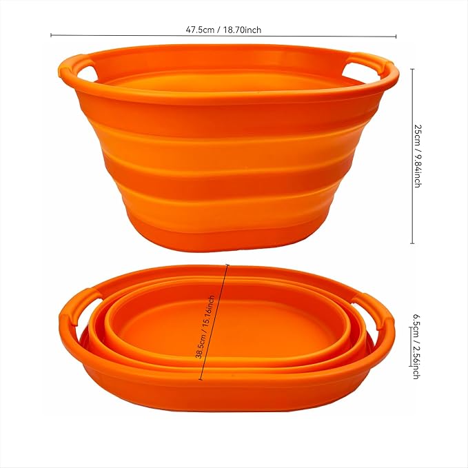 SAMMART 23L Collapsible Plastic Laundry Basket - Image 3