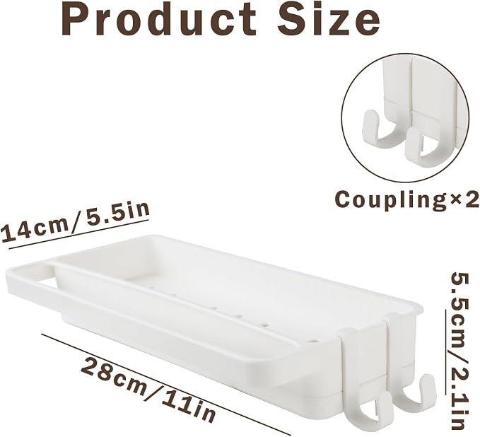 Sink Caddy Organizer, No-Punch Thicken Sponge Holder - Image 2