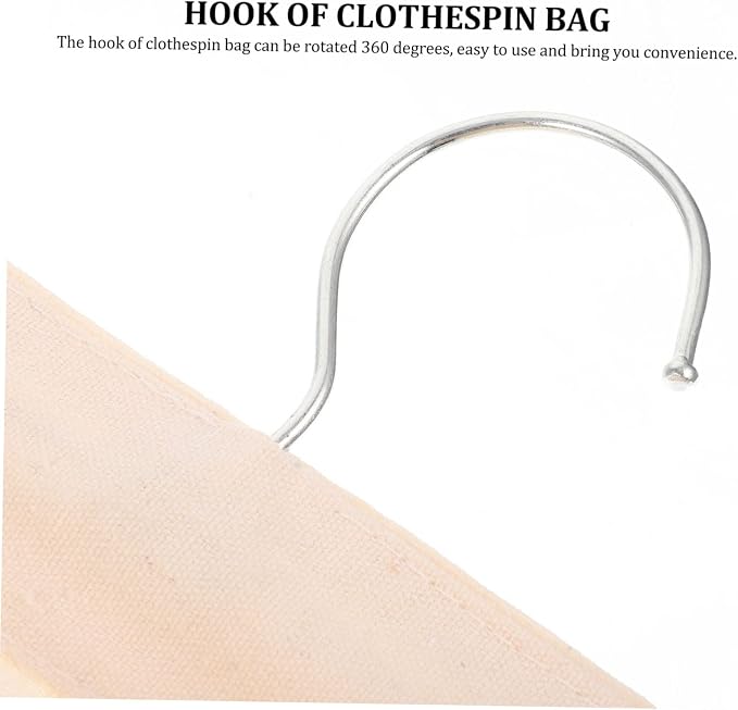 Cabilock Clothespin Pouch Storage Bag Hanging Laundry Pouch - Image 8