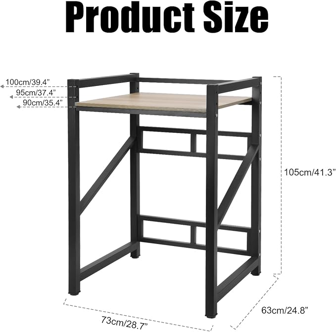 Over Washer and Dryer Storage Shelf, Adjustable Height Countertop Utility Rack - Image 3