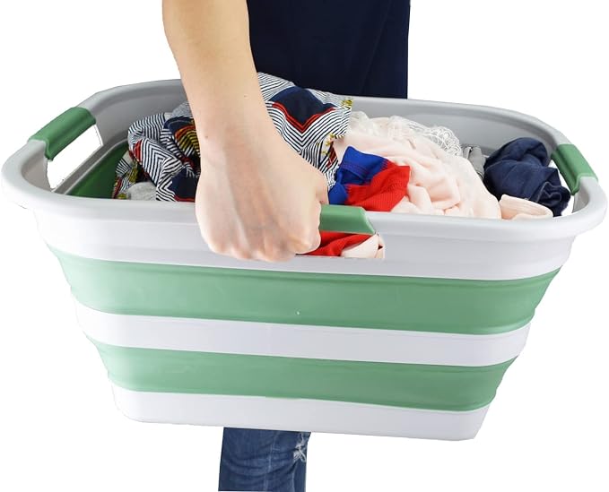 SAMMART 30L Collapsible Plastic Laundry Basket - Image 7