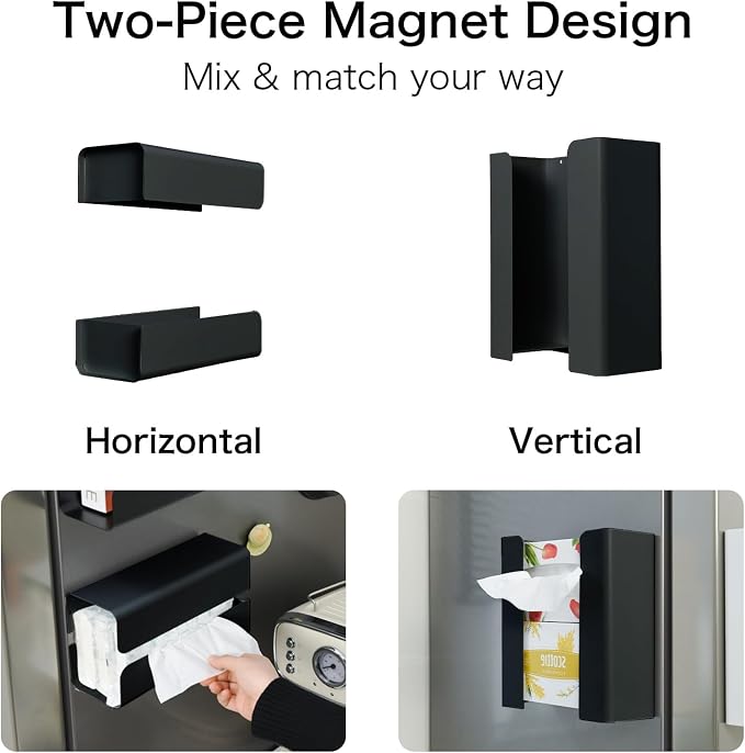Upgraded 4.33 Inch Wide Magnetic Glove Box and Tissue Holder - Image 4