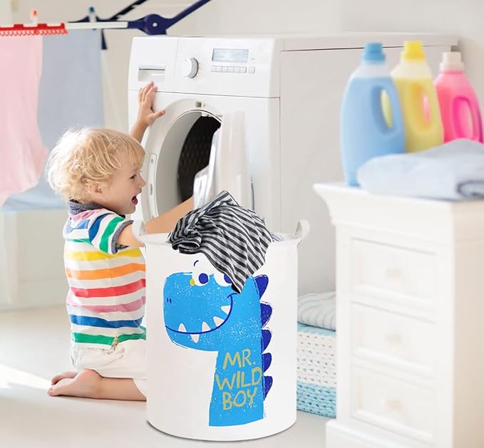 19.7" Dinosaur Laundry Basket, Kids Toys Storage Bin - Image 4