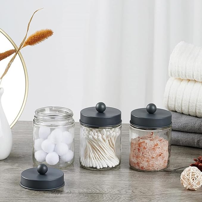 280ml/9.3oz Transparent Glass Vanity Canister Jar - Image 7