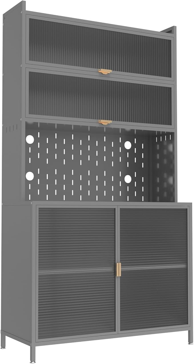 73" H Kitchen Pantry Cabinet, 6-Tier Flip Door Storage Cabinet by Unknown
