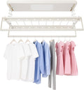 Electric Retractable Airing Rack Off-White Color, Ceiling Clothesline 77lbs Load by Unknown