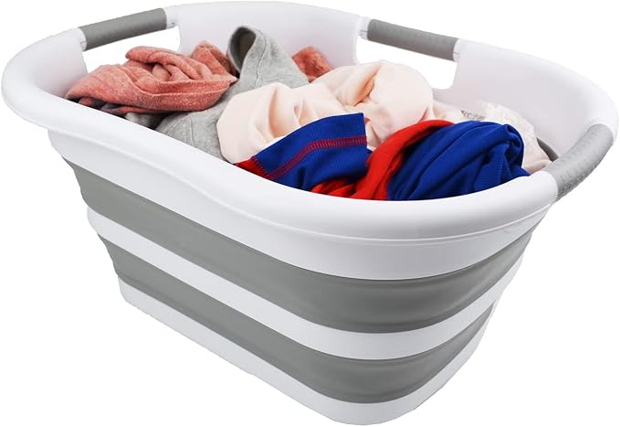 SAMMART 30L Collapsible Plastic Laundry Basket - Image 8