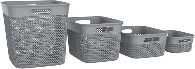 Life Story 16 Quart Decorative Storage Basket, Large Plastic Home Organizer - Image 8