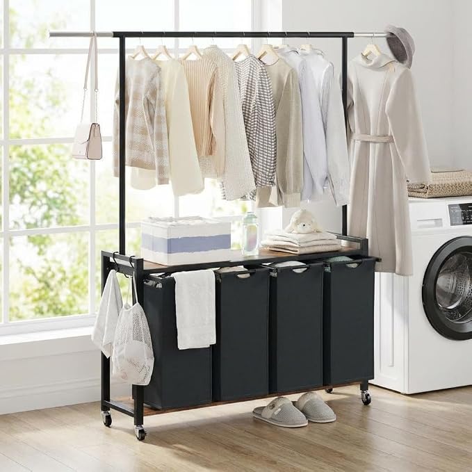 SunyFurn 4-Section Laundry Sorter by SunnyFurn
