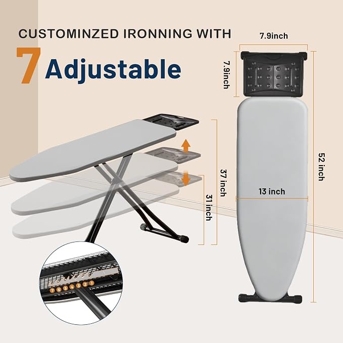 Ironing Board, Adjustable Height Iron Board - Image 2