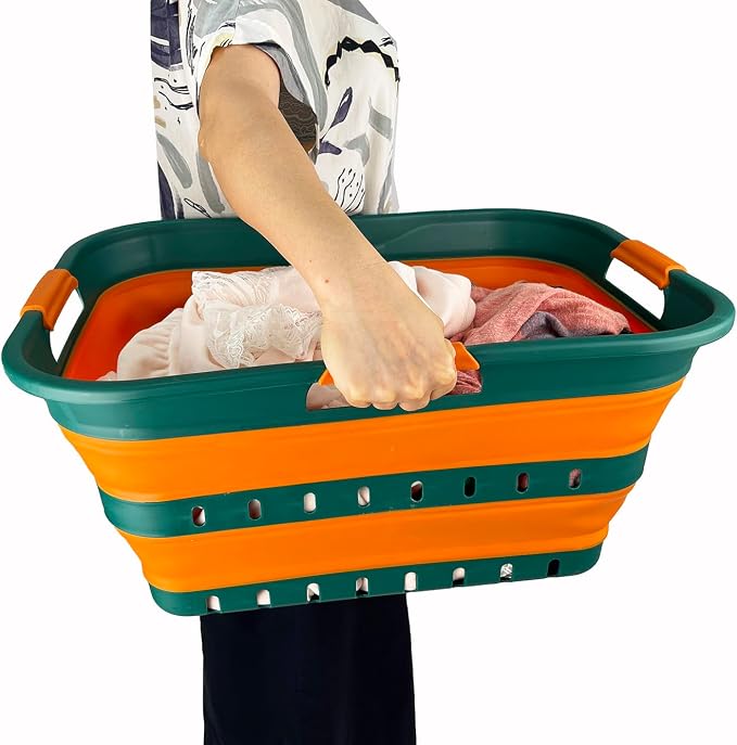 SAMMART 42L Set of 2 Plastic Foldable Storage Basket/Container - Image 7