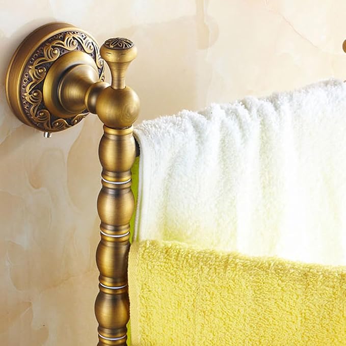 Vintage Swivel Towel Rack Bar Rails Gold - Image 4