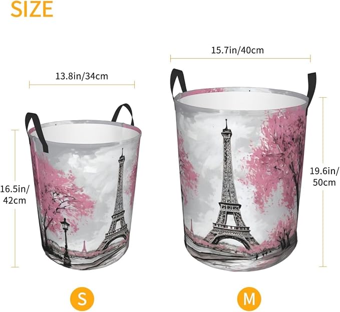 Paris Eiffel Tower Laundry Hamper Bag - Image 4