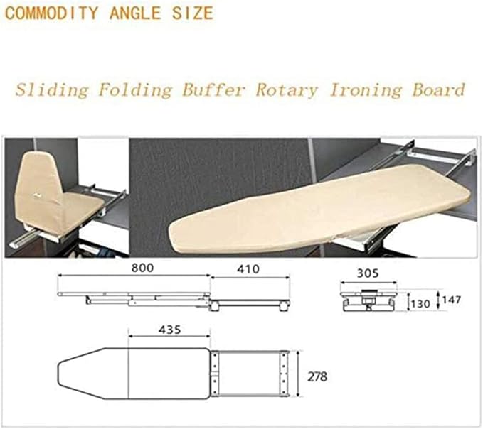 Hiding Ironing Board Ironing Board, 180 Degree Rotation Foldable Pull Out - Image 3