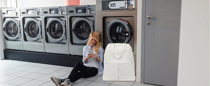 Pack of 2, 100% Breathable Cotton Canvas Laundry Backpack - Image 7