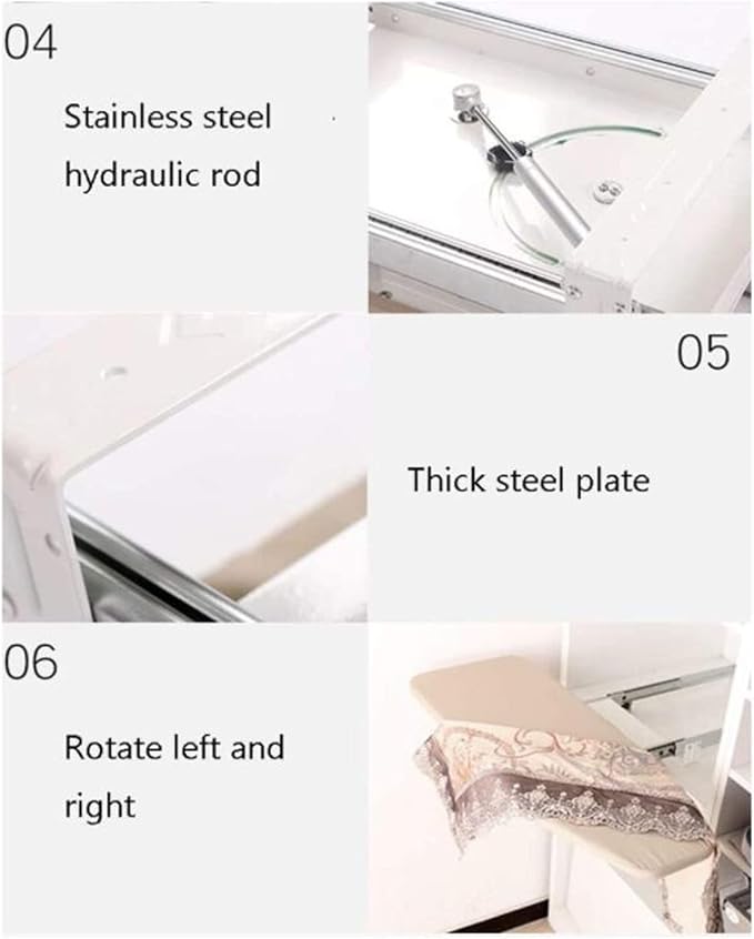 Ironing Board Retractable Pull Out Ironing Board Closet Sliding Out Swivel Iron - Image 4