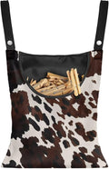 Cow Hide Pin Collector Bag Dust-Proof Wall Hanging Organizer Large Capacity by Psesaysky