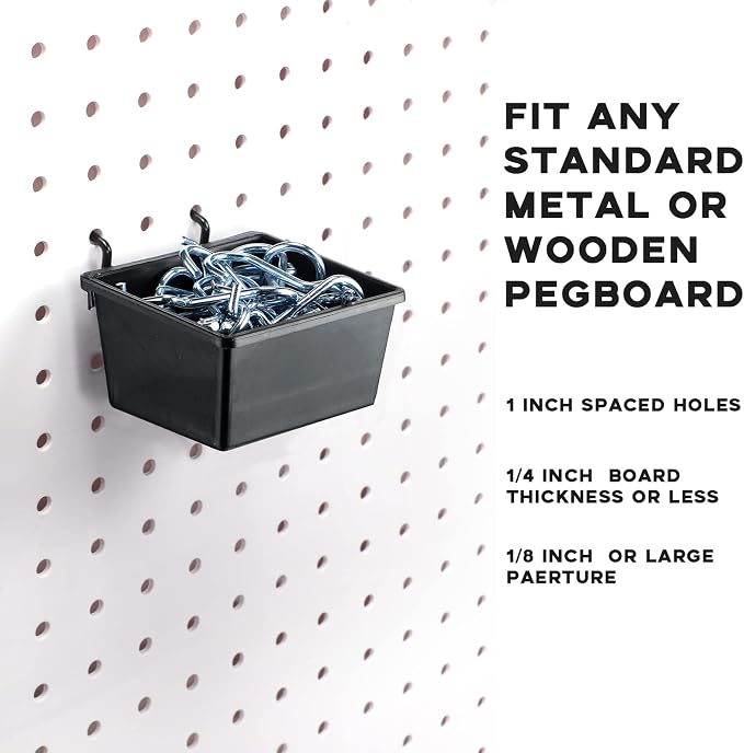 Sieral 30 Pcs Pegboard Organizer Accessories Kit Includes Peg Board Shelving - Image 3