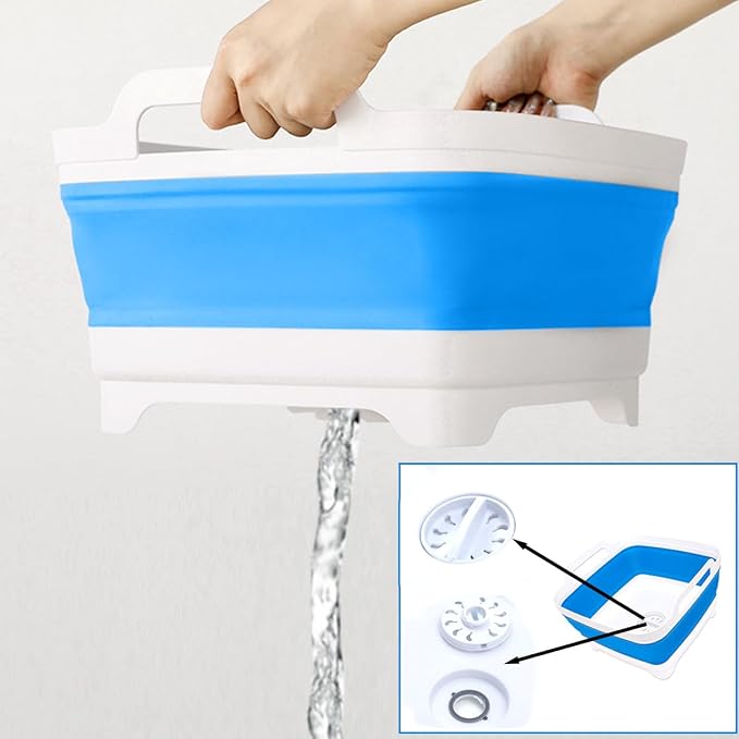 n Collapsible Dish Pans for Washing Dishes 9L Portable Wash Dish Basin Foldable - Image 5