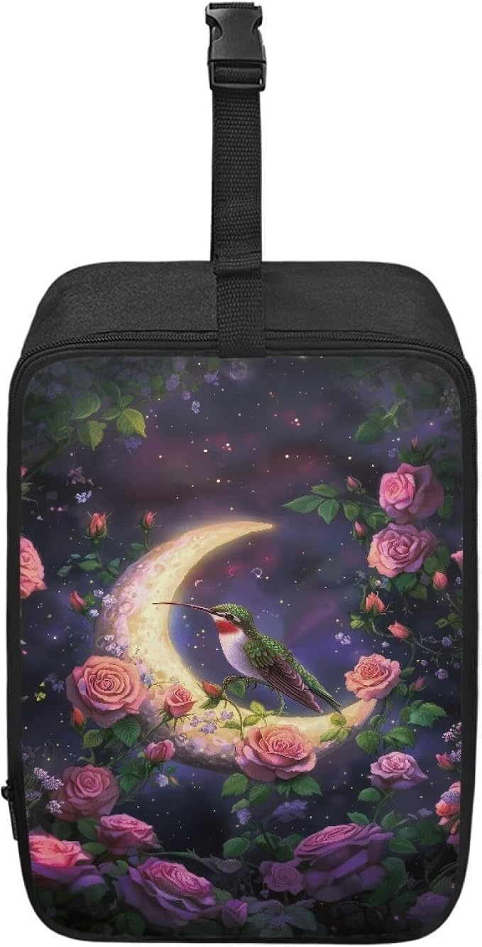 Hummingbird Moon Rose Iron Bag Storage Bag Lightweight Waterproof Zipper Iron by Unknown