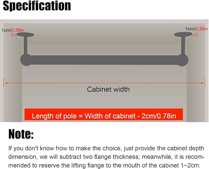 WDJBPSH Closet Rod Bracket for Hanging Clothes, U - Image 2