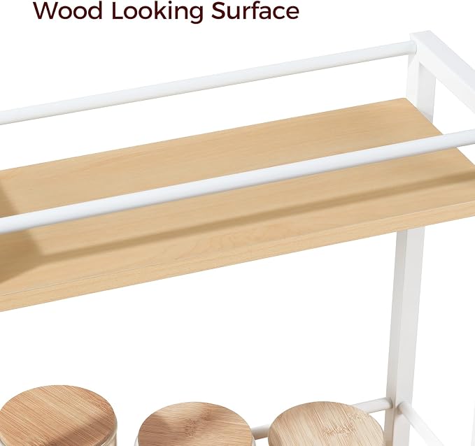 Slim Rolling Cart, Mobile Kitchen Cart on Wheels, Narrow Storage Cart - Image 7