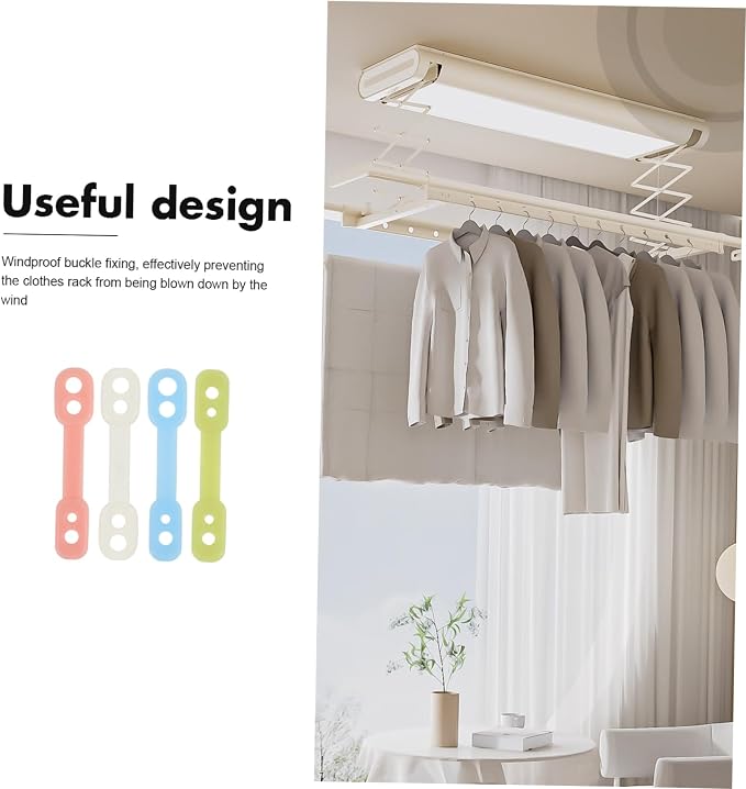 Ciieeo Clothes Hanger Buckle Set 100pcs Windproof Hanger Grips Silicone Buckle - Image 6