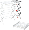 Foldable Clothes Drying Rack, Extendable Laundry Drying Rack, Clothes Airer by YUBELLES