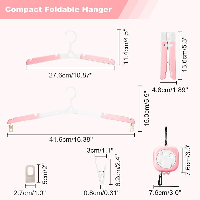 6 Pack Fodable Travel Hangers - Image 2