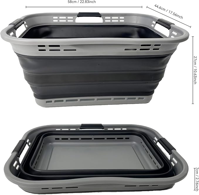 SAMMART Set of 2 Collapsible Plastic Storage Basket - Image 9